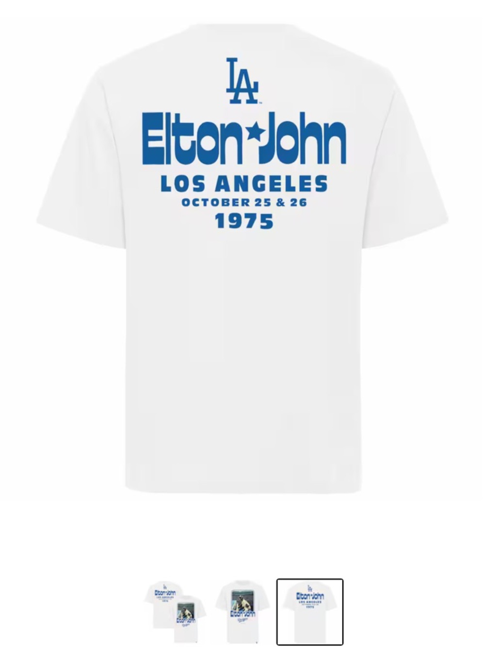 Los Angeles Dodgers x Elton John Sportiqe Duke Oversized T-Shirt NWOT - Picture 3 of 3